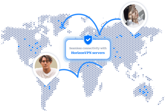 HorizonVPN server locations illustration